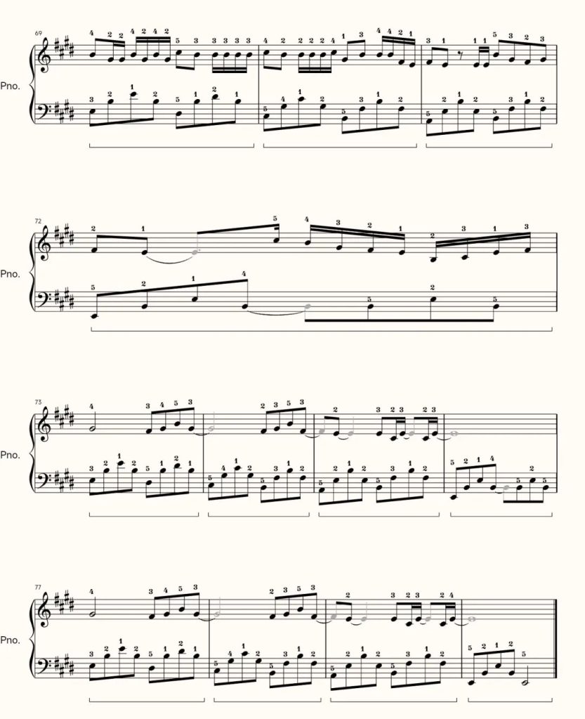 我记得 钢琴曲谱 五线谱 带指法- 赵雷