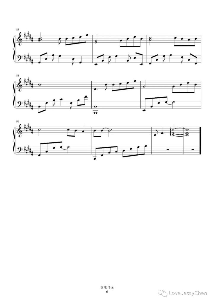  最美的瞬间 钢琴曲谱 - 小阿七