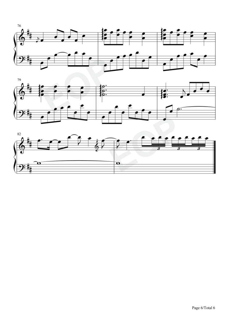 精卫 钢琴曲谱 - 30年前50年后