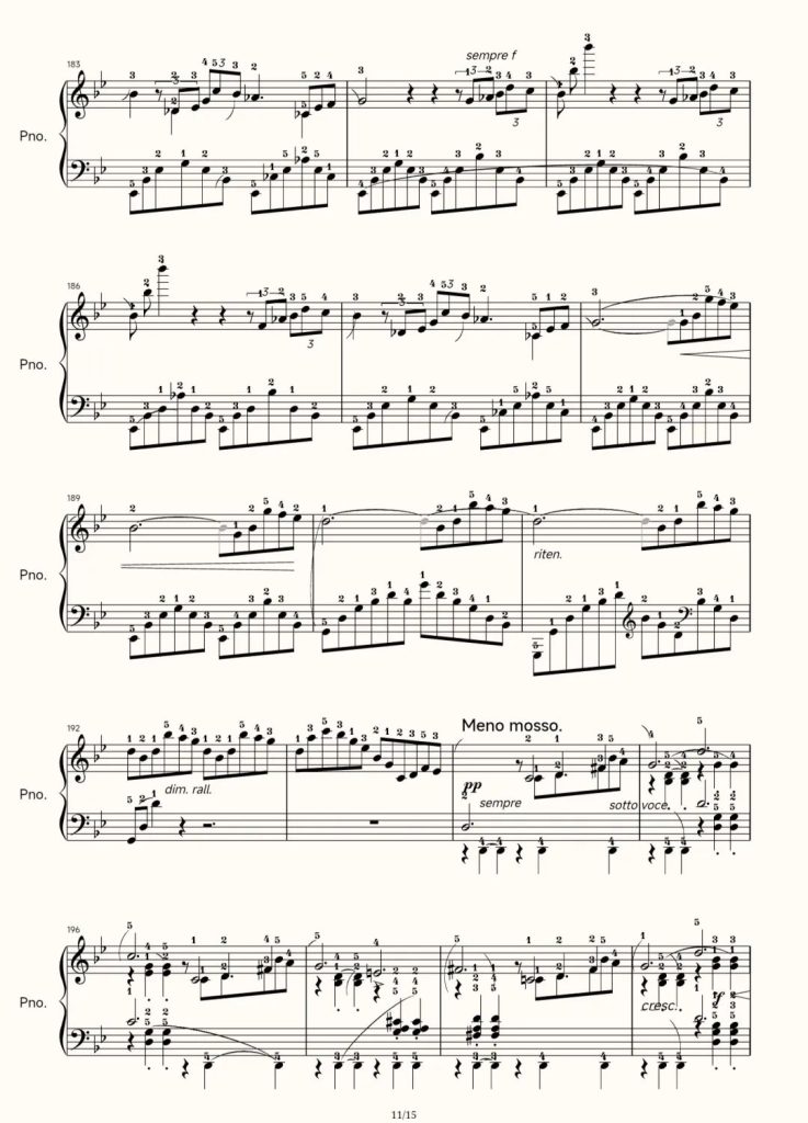 肖邦 g小调第一叙事曲 钢琴曲谱