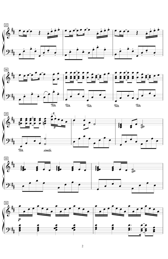 菊次郎的夏天 Summer 钢琴曲谱 