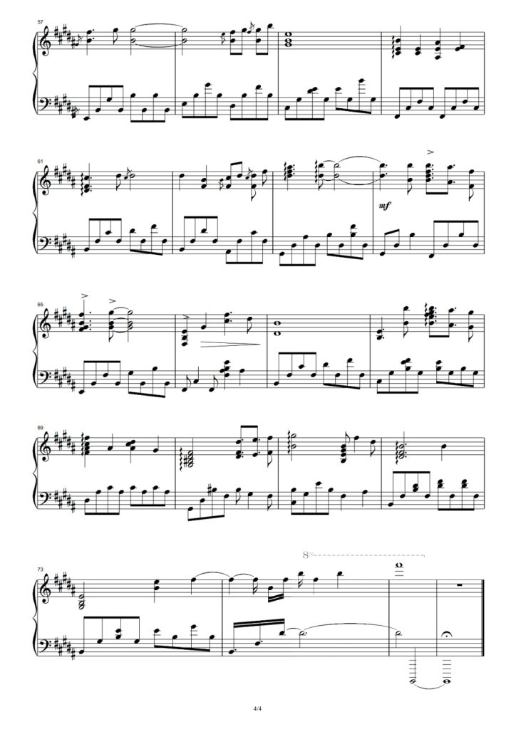 远方的寂静 钢琴曲谱 - 林海