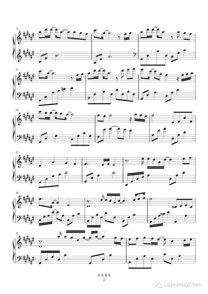 风吹过 钢琴曲谱 - 电视剧《护心》片尾曲- 刘宇宁