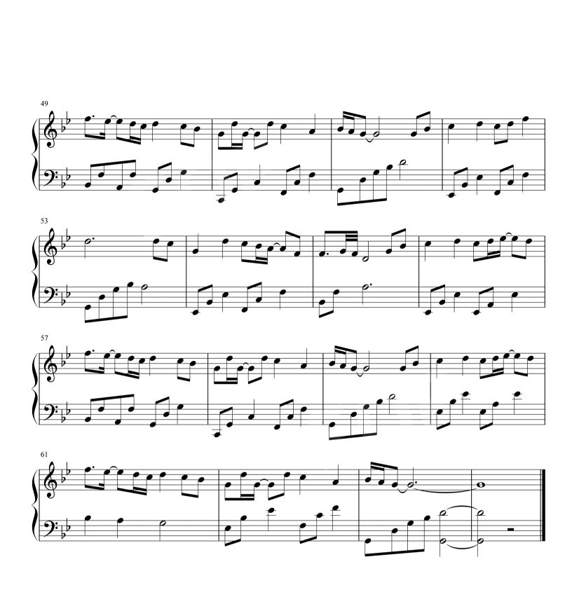 不染 钢琴谱 -电视剧《香蜜沉沉烬如霜》主题曲 - 毛不易