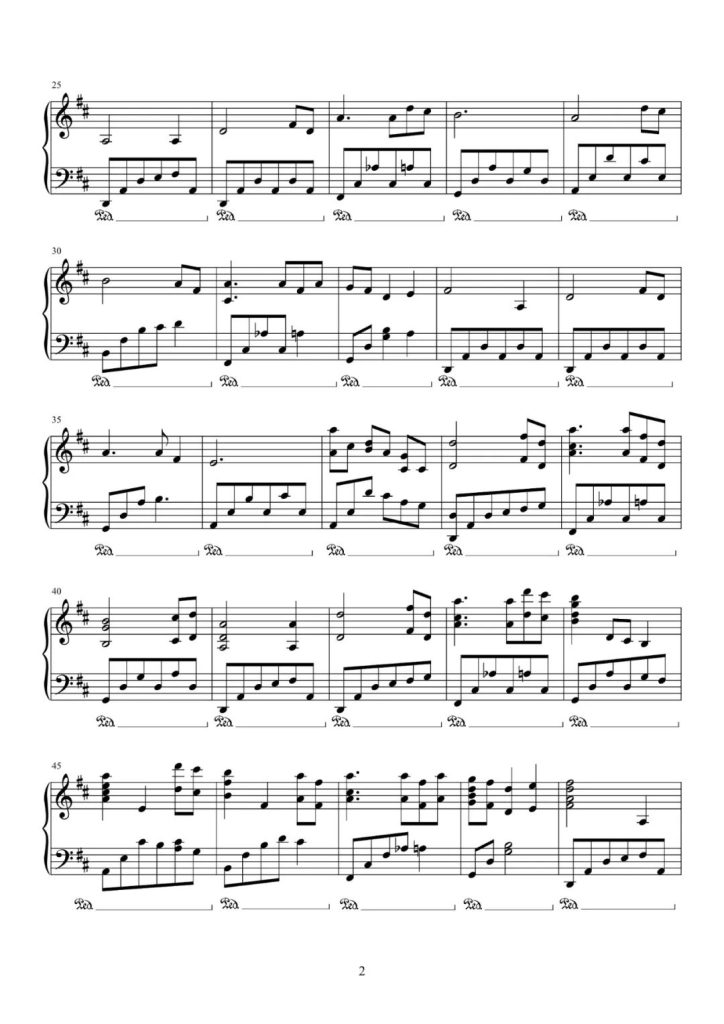 The Ludlows 钢琴曲谱 -  电影 燃情岁月 主题曲