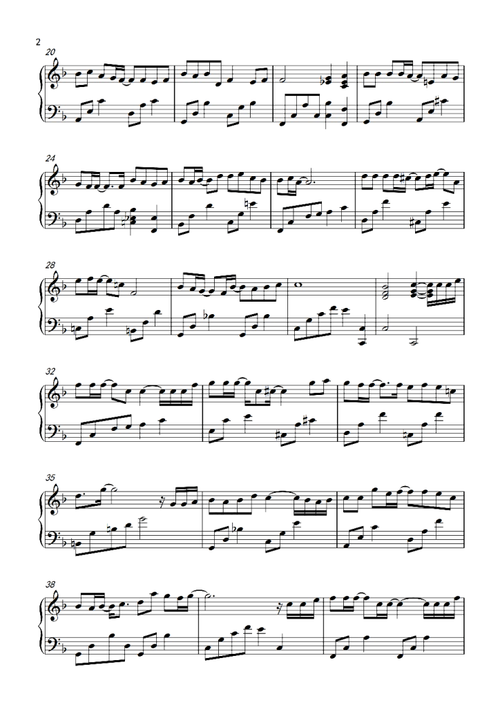 那些年 钢琴曲谱 -电影《那些年，我们一起追的女孩。》主题曲 - 胡夏