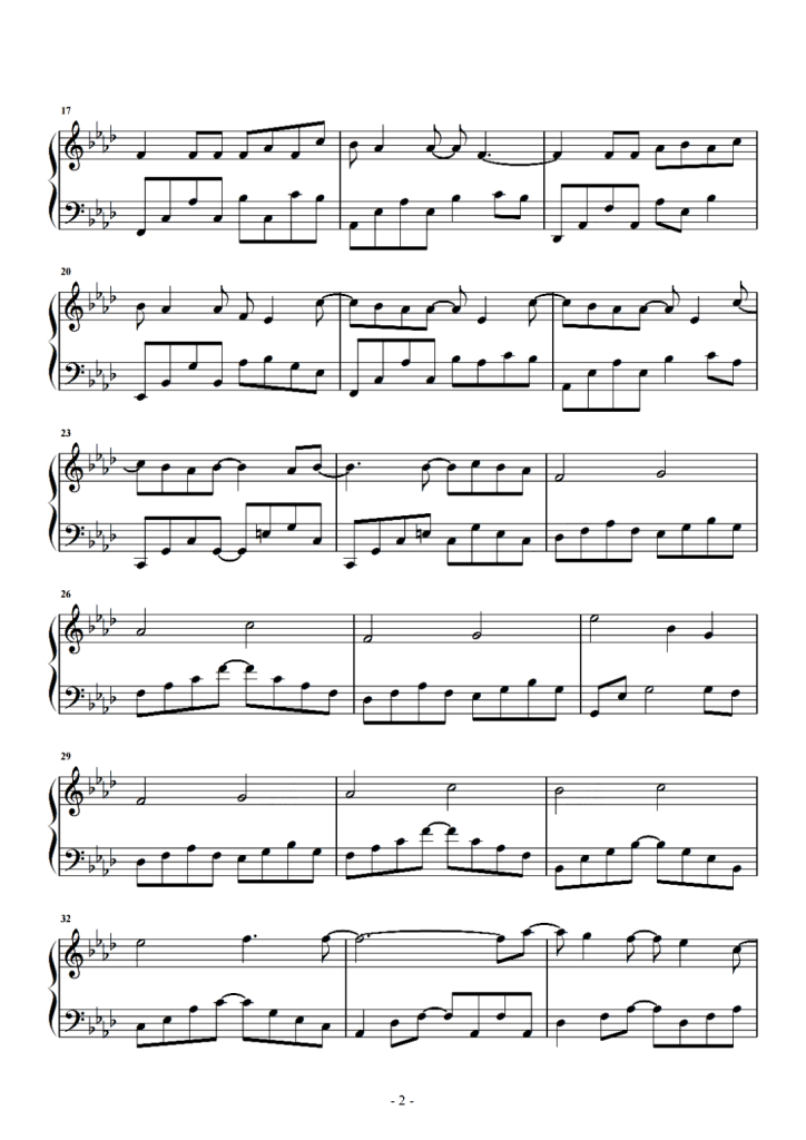 凄美地 钢琴曲谱 -郭顶