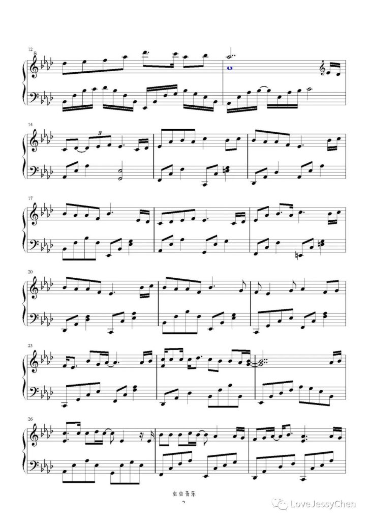 我依然是你的情人 钢琴曲谱 - 李玟