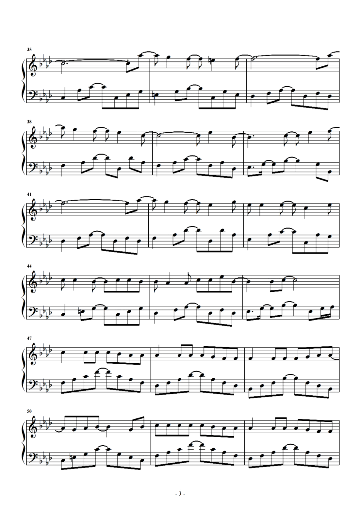 凄美地 钢琴曲谱 -郭顶