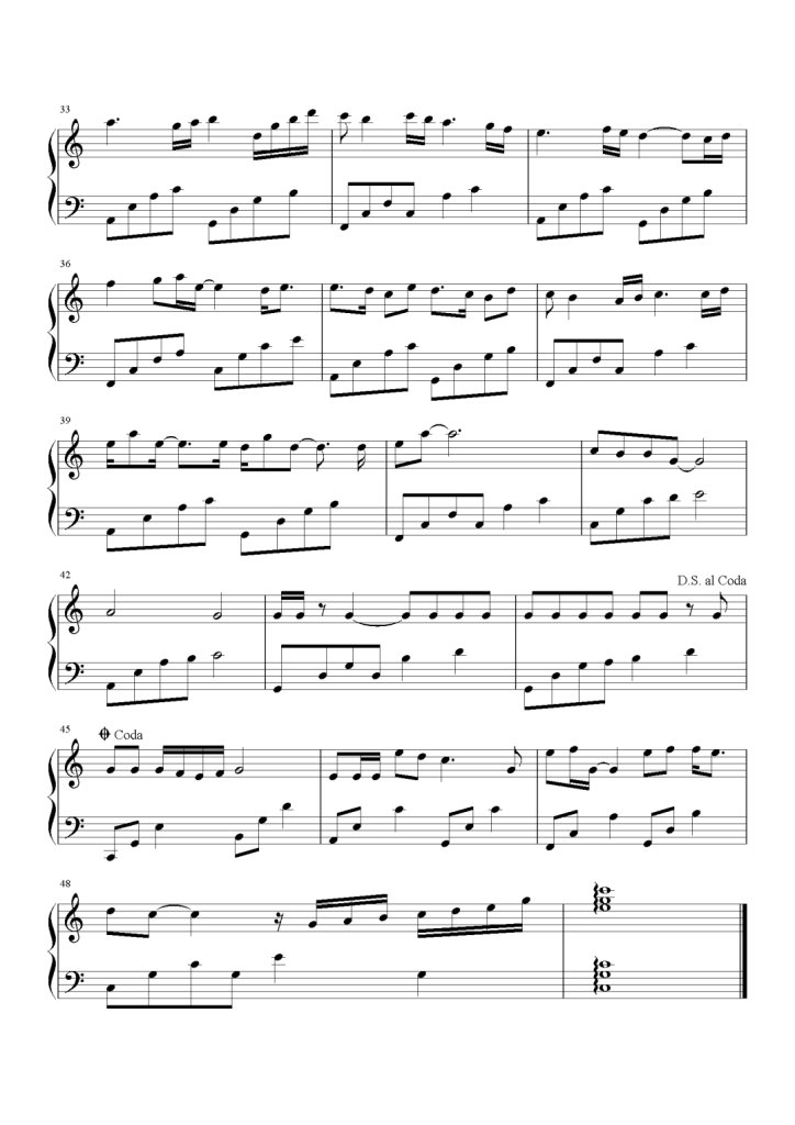 你知道我在等你吗 钢琴曲谱