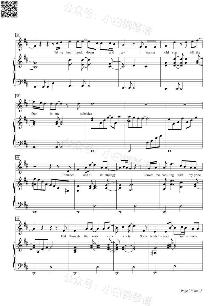 Sometimes When We Touch 钢琴曲谱 - Dan Hill