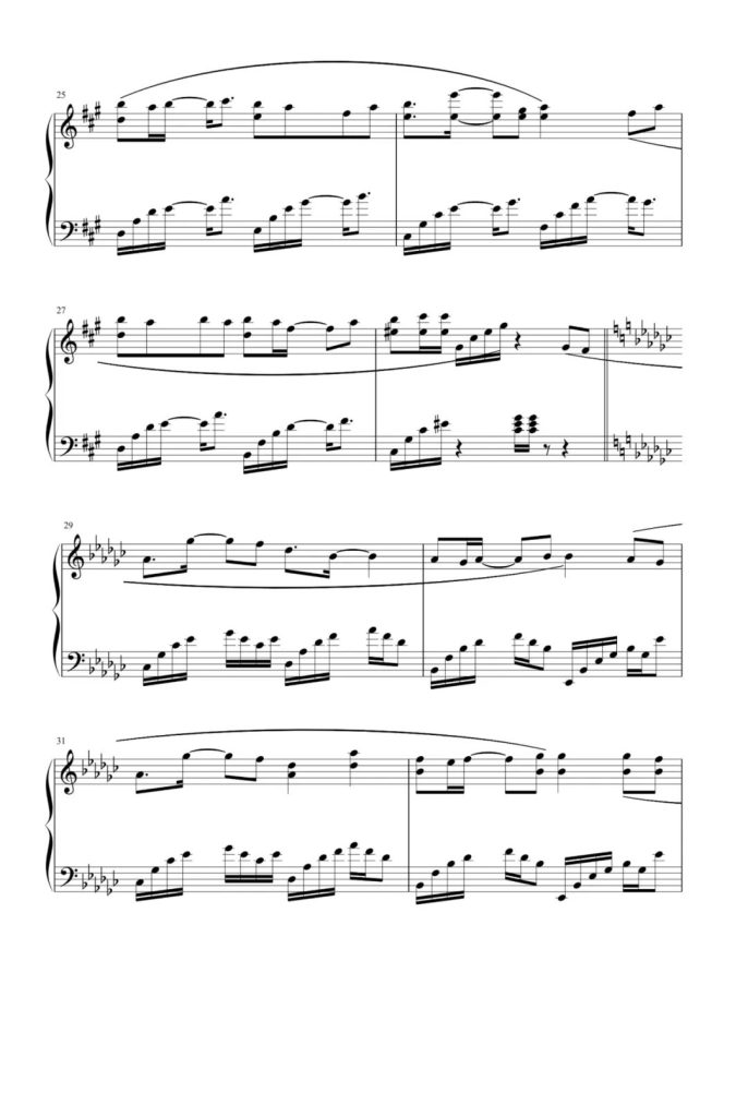 一花一剑 钢琴曲谱 - 《天官赐福》插曲