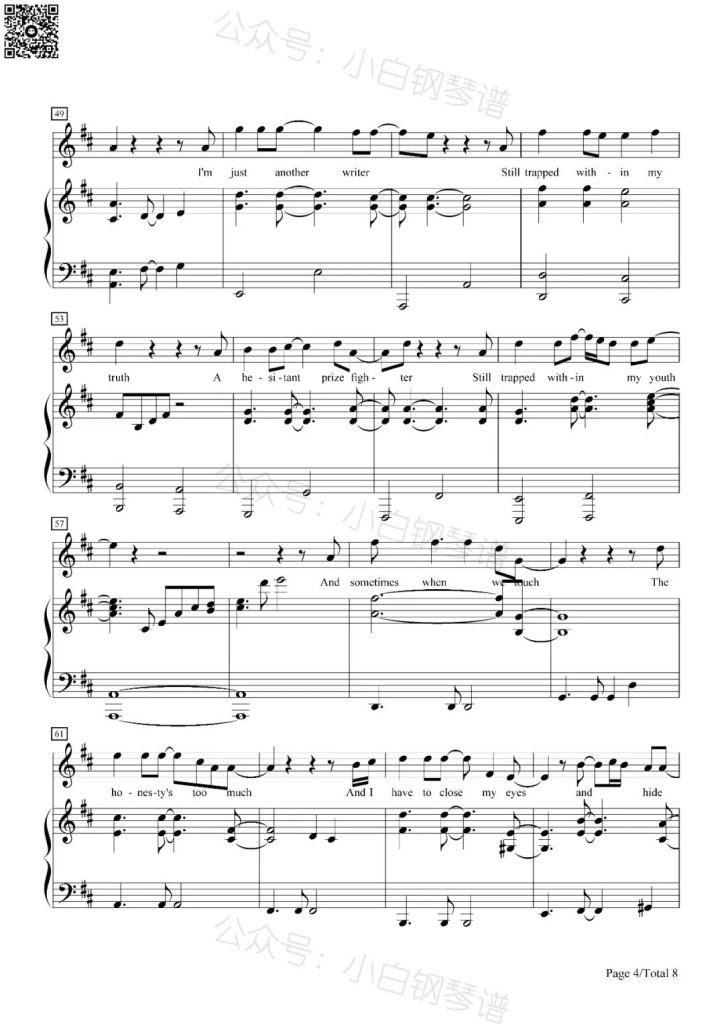 Sometimes When We Touch 钢琴曲谱 - Dan Hill