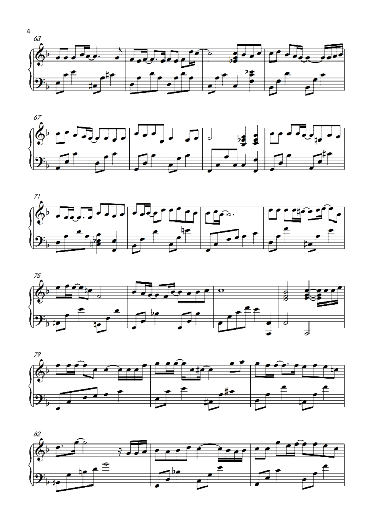 那些年 钢琴曲谱 -电影《那些年，我们一起追的女孩。》主题曲 - 胡夏