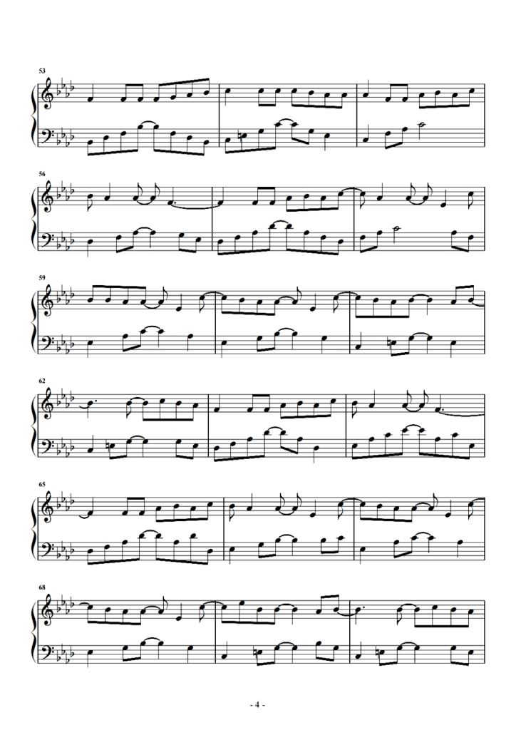 凄美地 钢琴曲谱 -郭顶