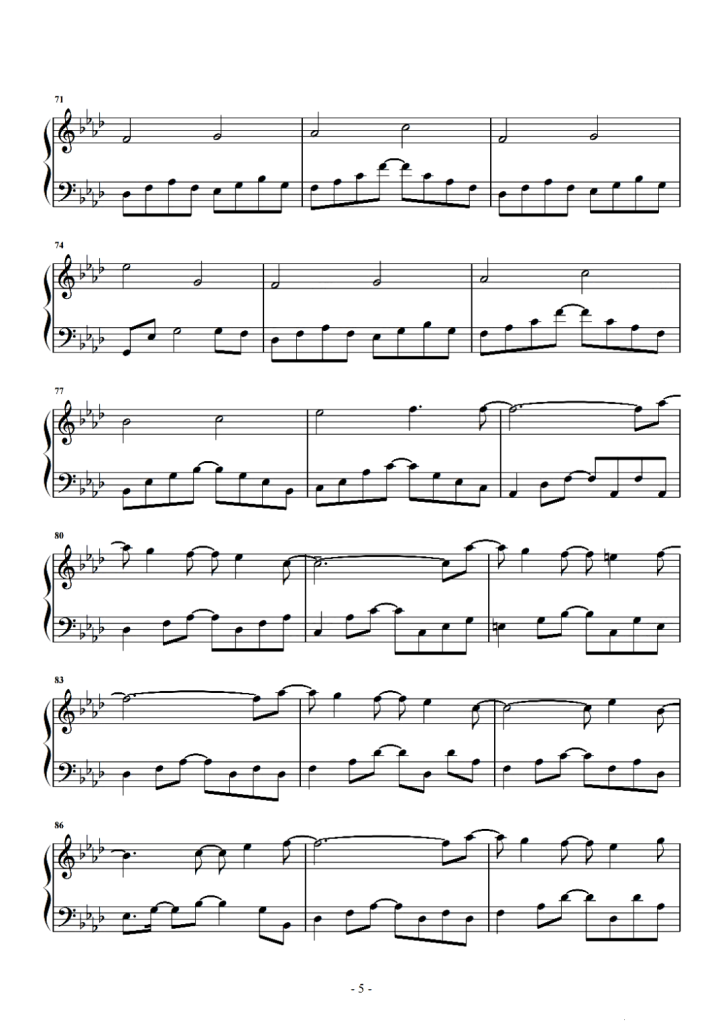 凄美地 钢琴曲谱 -郭顶