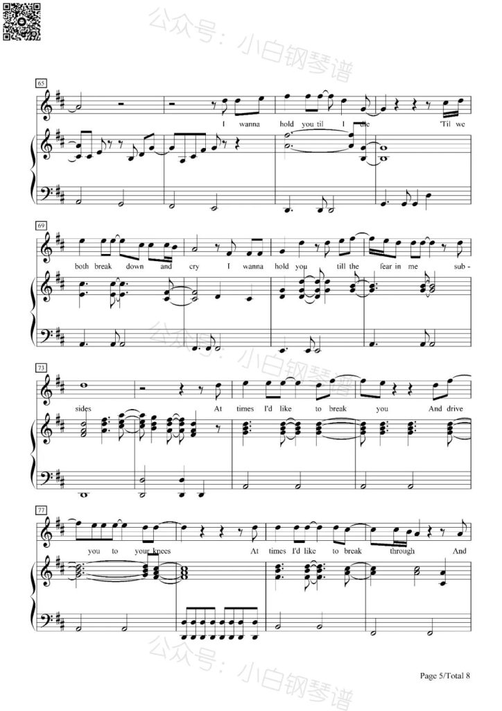 Sometimes When We Touch 钢琴曲谱 - Dan Hill