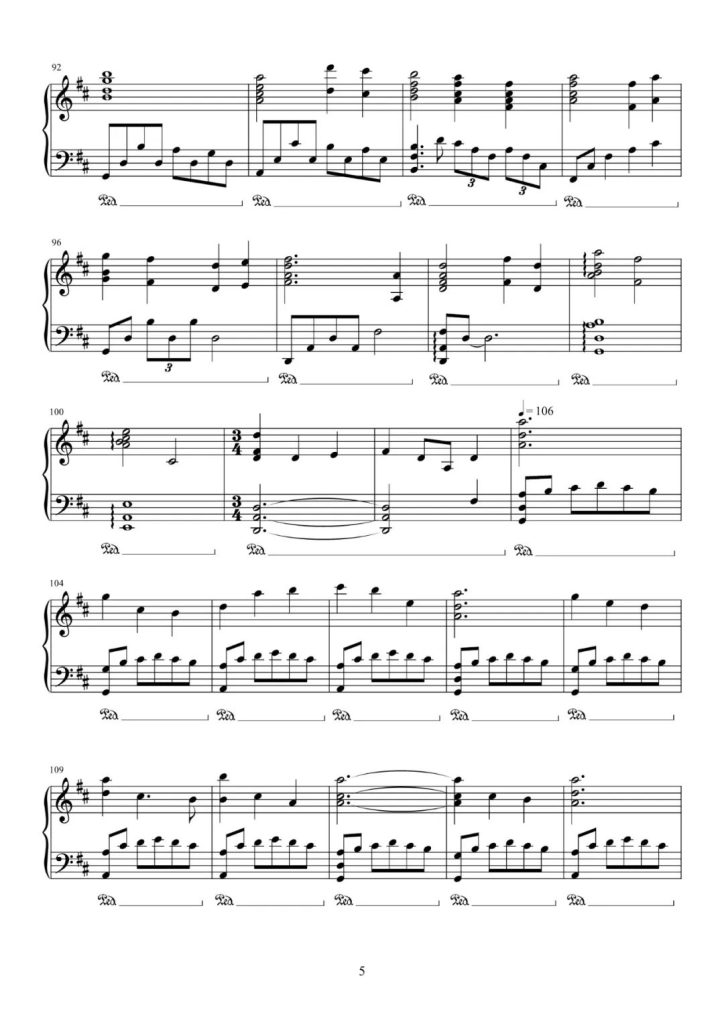 The Ludlows 钢琴曲谱 -  电影 燃情岁月 主题曲