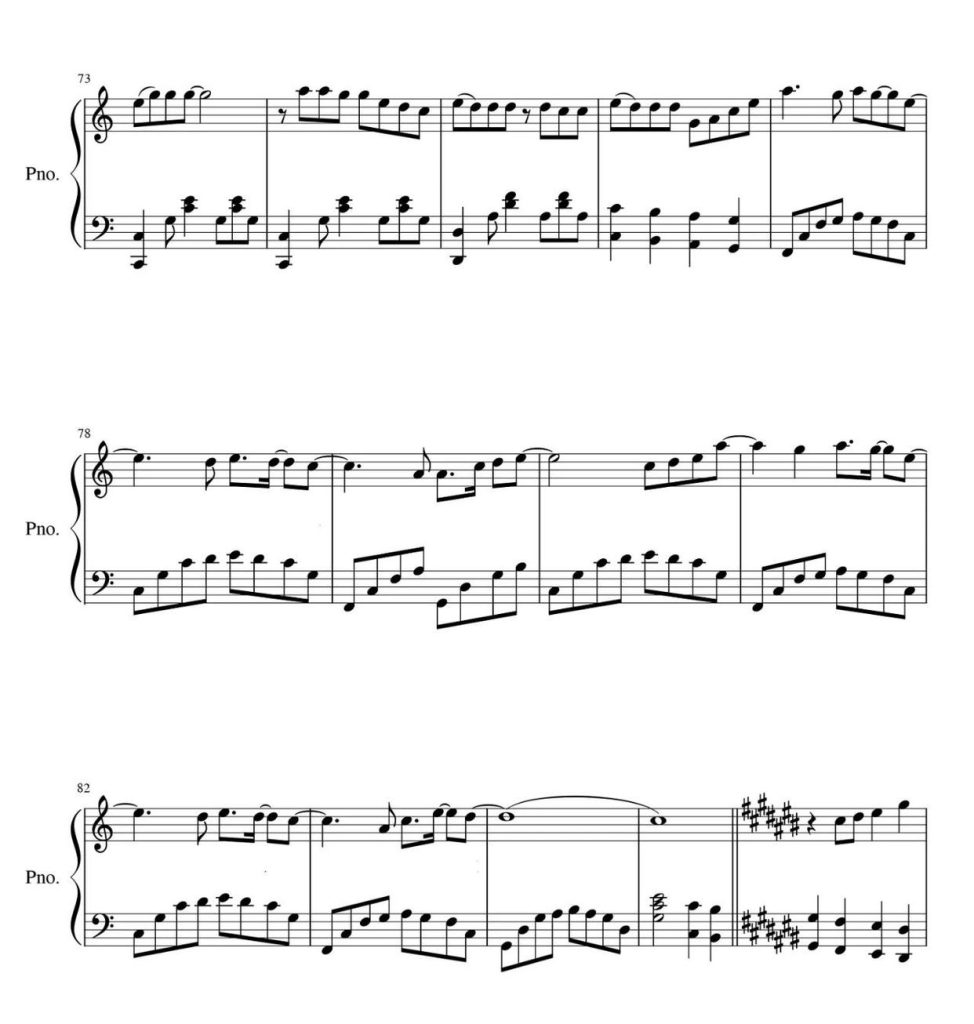 我们都是追梦人 钢琴五线谱