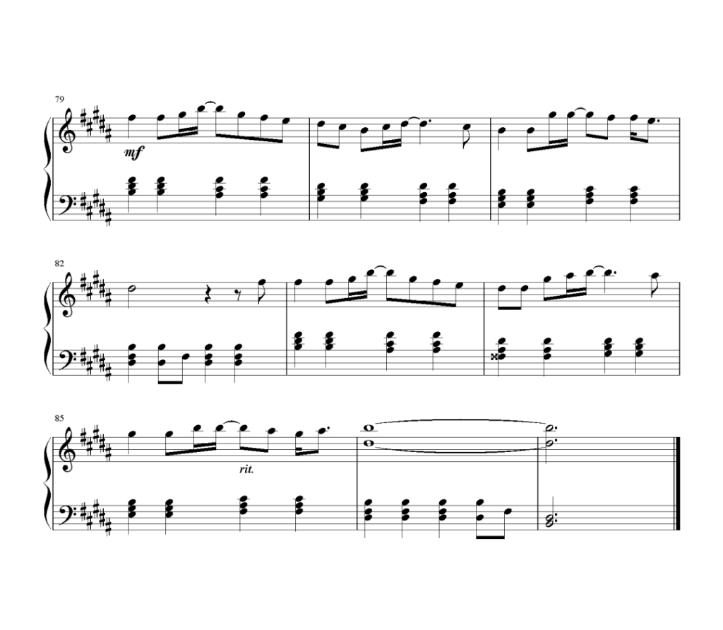 再见我的初恋 钢琴五线谱