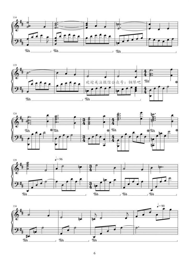 The Ludlows 钢琴曲谱 -  电影 燃情岁月 主题曲