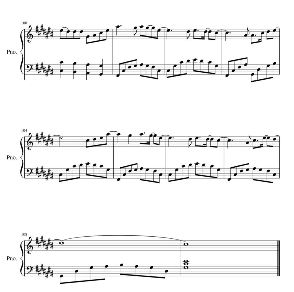 我们都是追梦人 钢琴五线谱