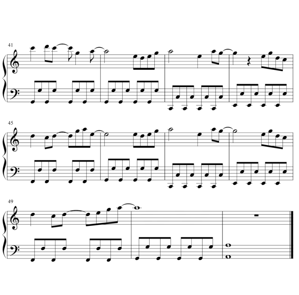 万古生香 钢琴五线谱 - 洛天依