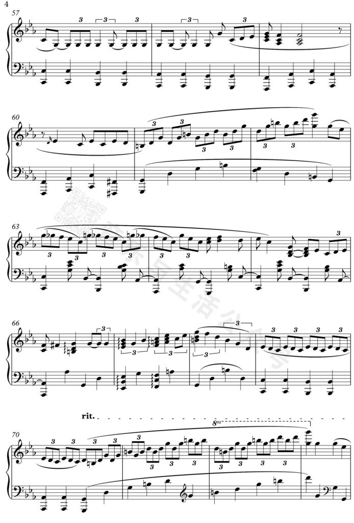 夏日时光 Summertime 钢琴曲谱  - 格什温经典名曲