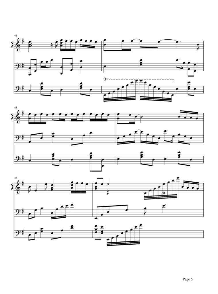 信仰 钢琴五线谱 - 张信哲