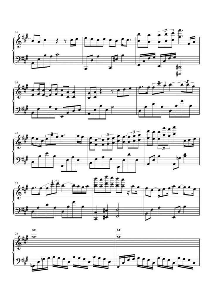 因为爱你  钢琴谱 - 棉子