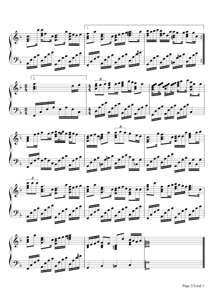 大浪漫主义 钢琴谱 - Twins