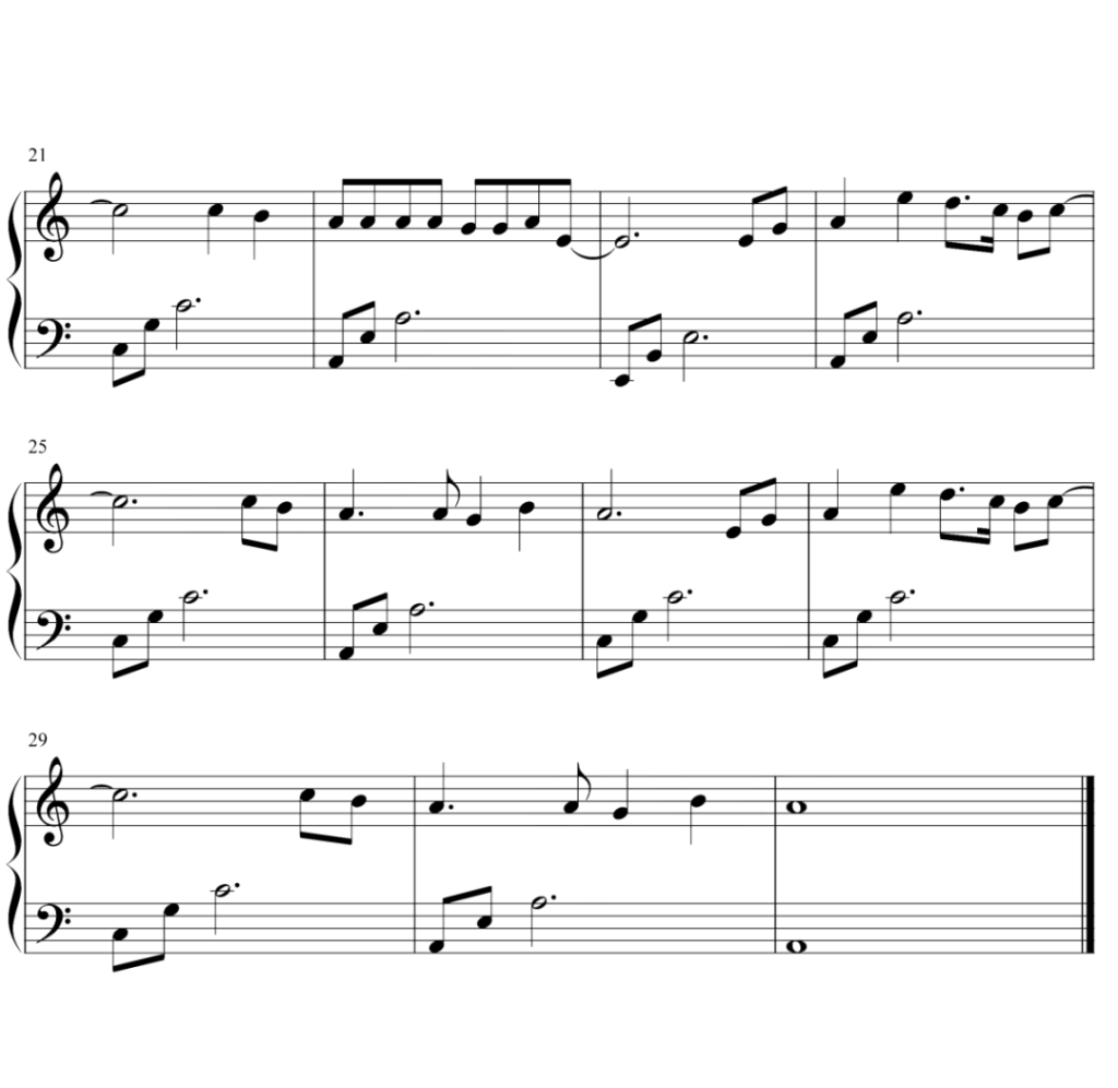 星语心愿 钢琴五线谱 - 张柏芝