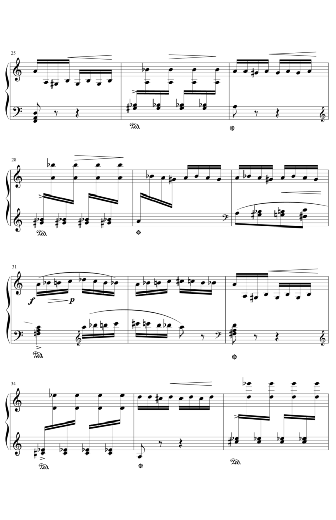 野蜂飞舞  钢琴谱 C调