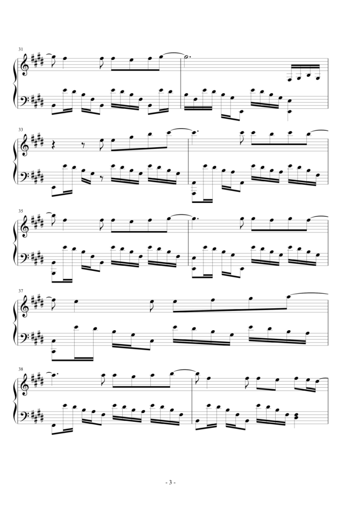 泡沫 钢琴曲谱 - 邓紫棋