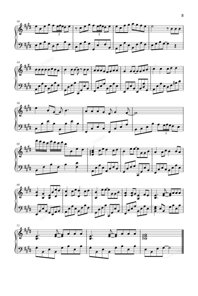 甜甜的 钢琴曲谱