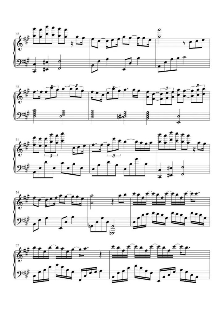 因为爱你  钢琴谱 - 棉子