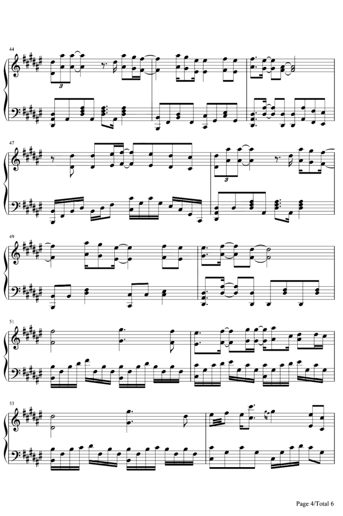 焚情 钢琴谱-张信哲