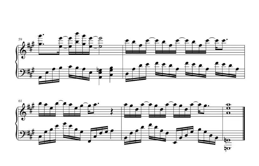 因为爱你  钢琴谱 - 棉子