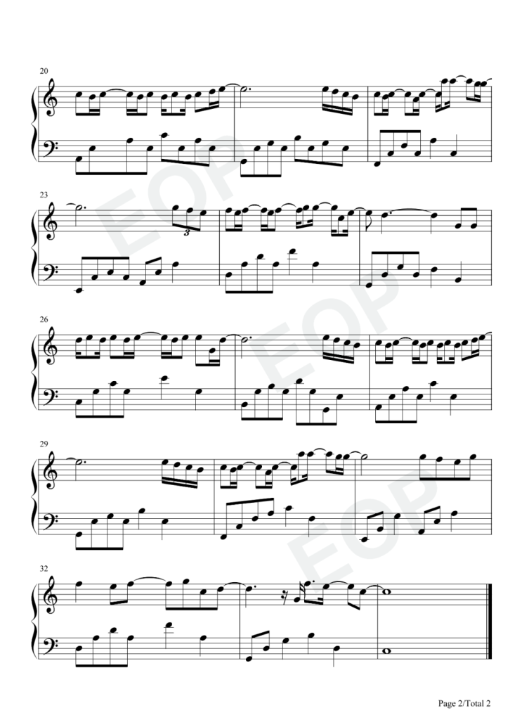 如果能幸福 钢琴谱 - 周兴哲