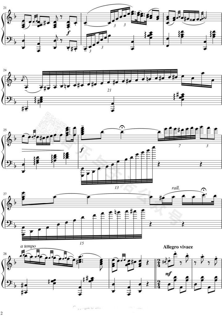 查尔达什舞曲 钢琴谱