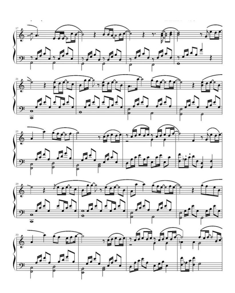 可惜没如果 钢琴谱 - 林俊杰