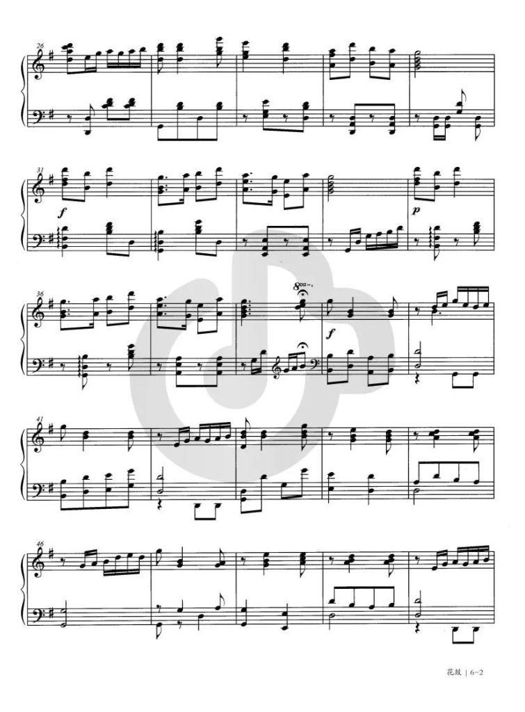 花鼓 钢琴谱 - 瞿维