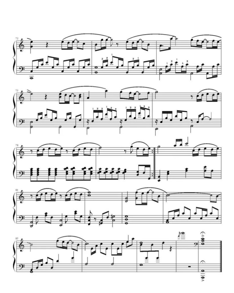 可惜没如果 钢琴谱 - 林俊杰