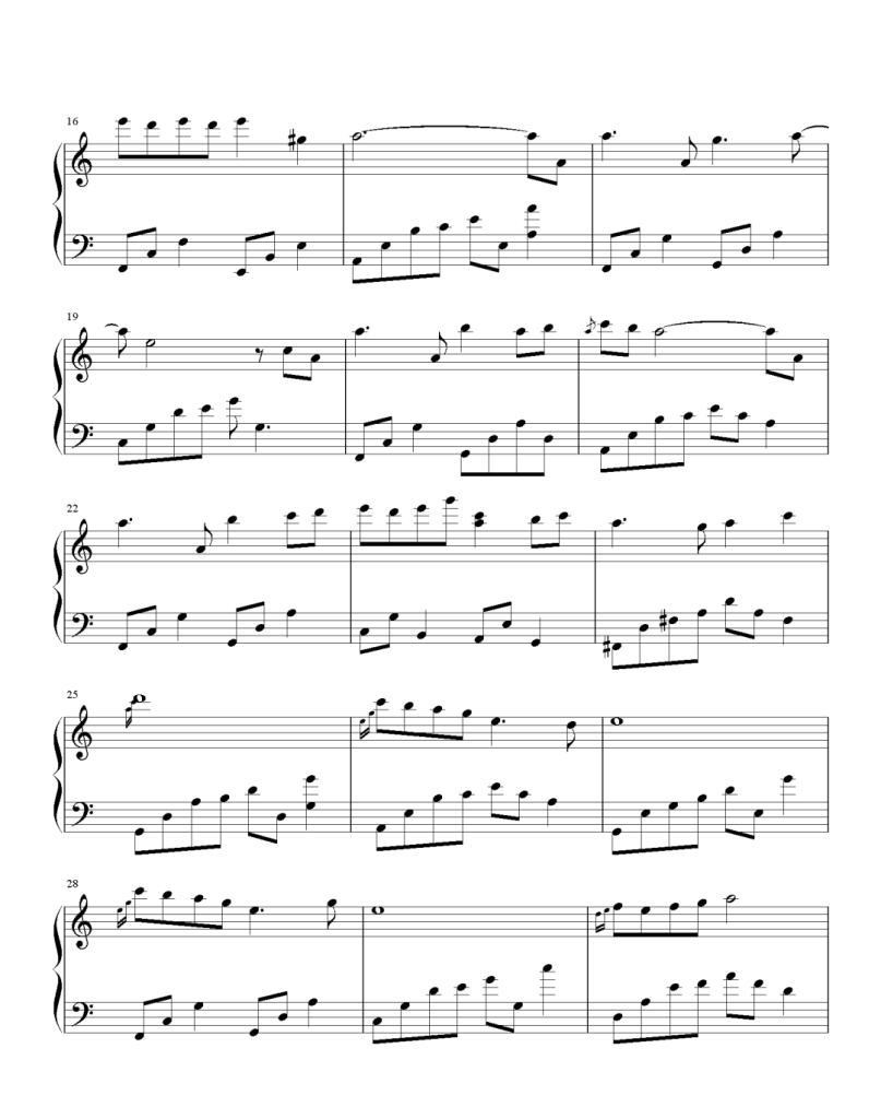 夜的钢琴曲九 钢琴谱 - 石进