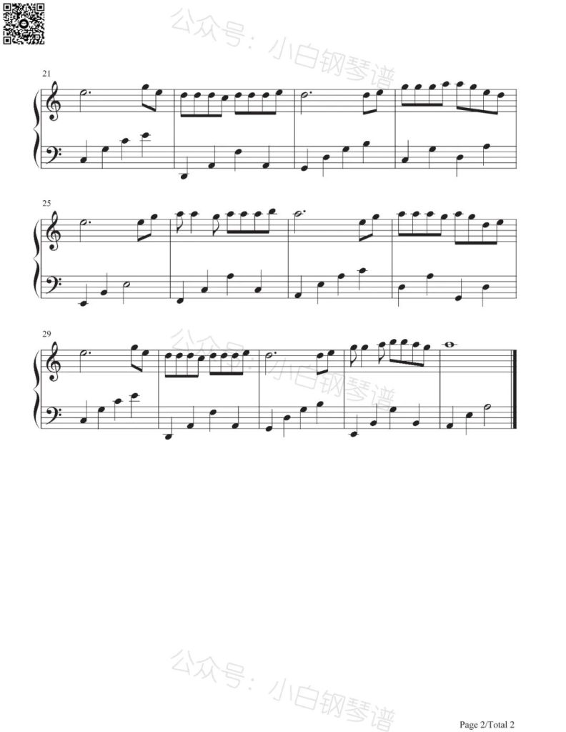 望爱却步 钢琴曲谱-C调-总想要找你问个清楚到底这世上爱为何物 - 于洋