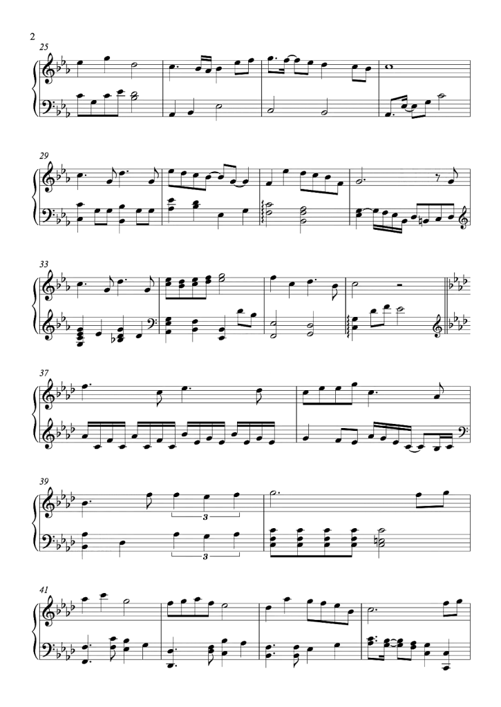 菩提偈 钢琴谱 - 刘惜君