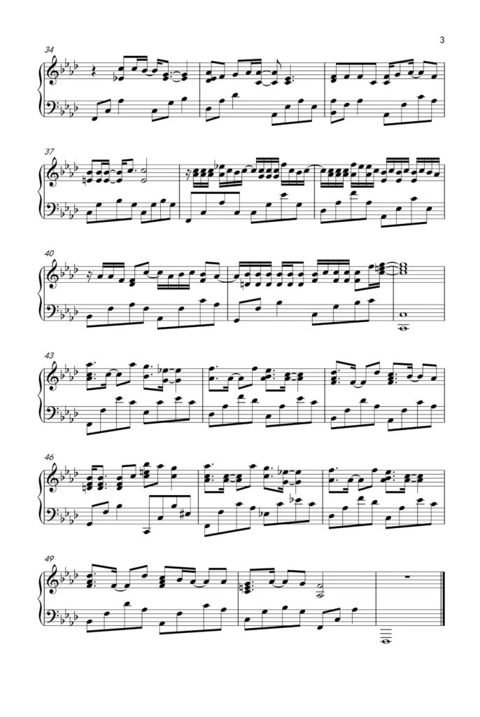 落日与晚风 钢琴曲谱