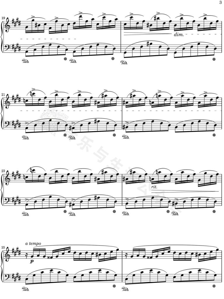 肖邦 幻想即兴曲 钢琴曲谱