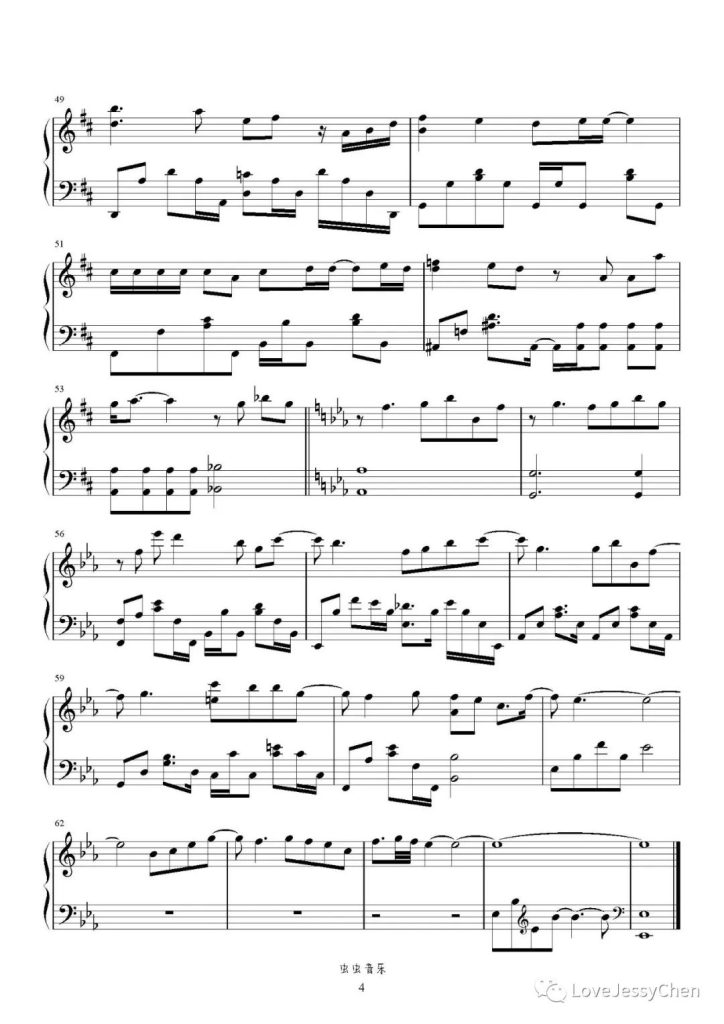 如果爱忘了 钢琴曲谱 -  旺仔小乔 