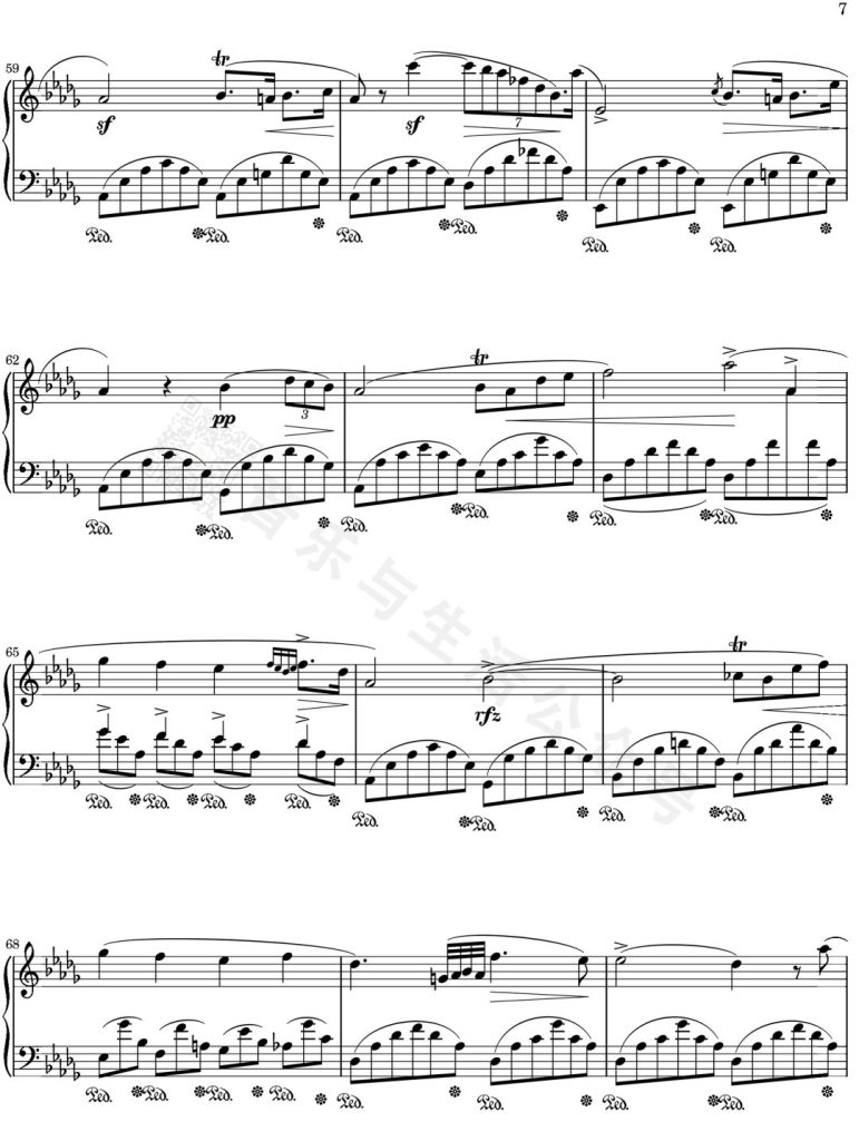 肖邦 幻想即兴曲 钢琴曲谱
